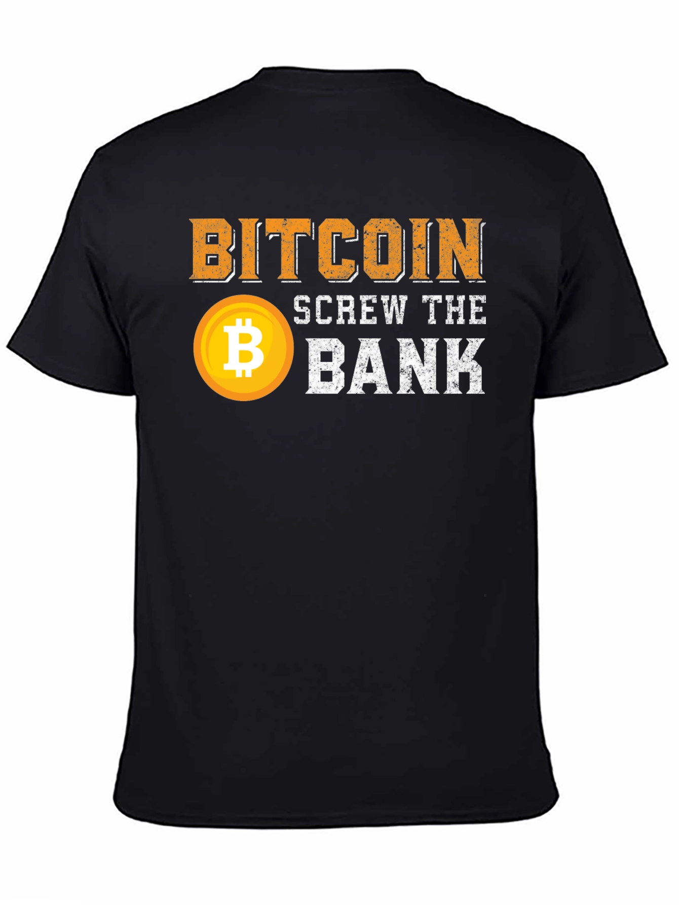 Bitcoin Screw The Bank Black T-Shirt
