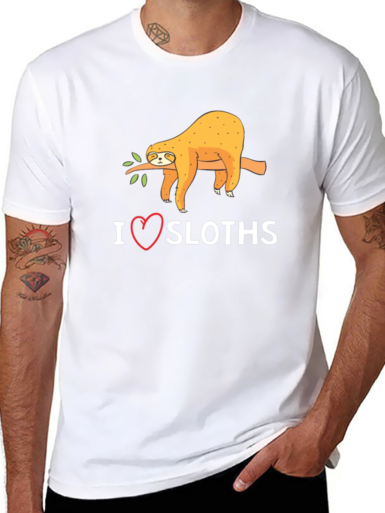 I Heart Sloths Graphic T-Shirt - Unisex Casual Tee