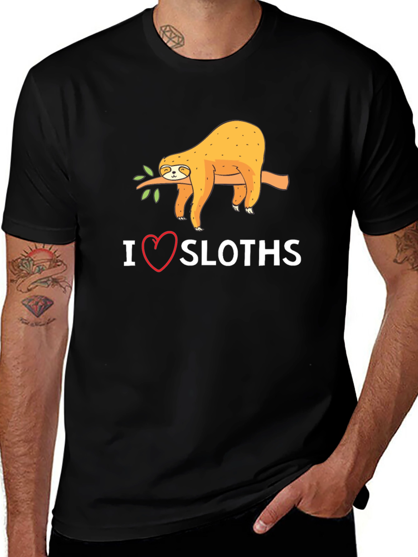 I Heart Sloths Graphic T-Shirt - Unisex Casual Tee