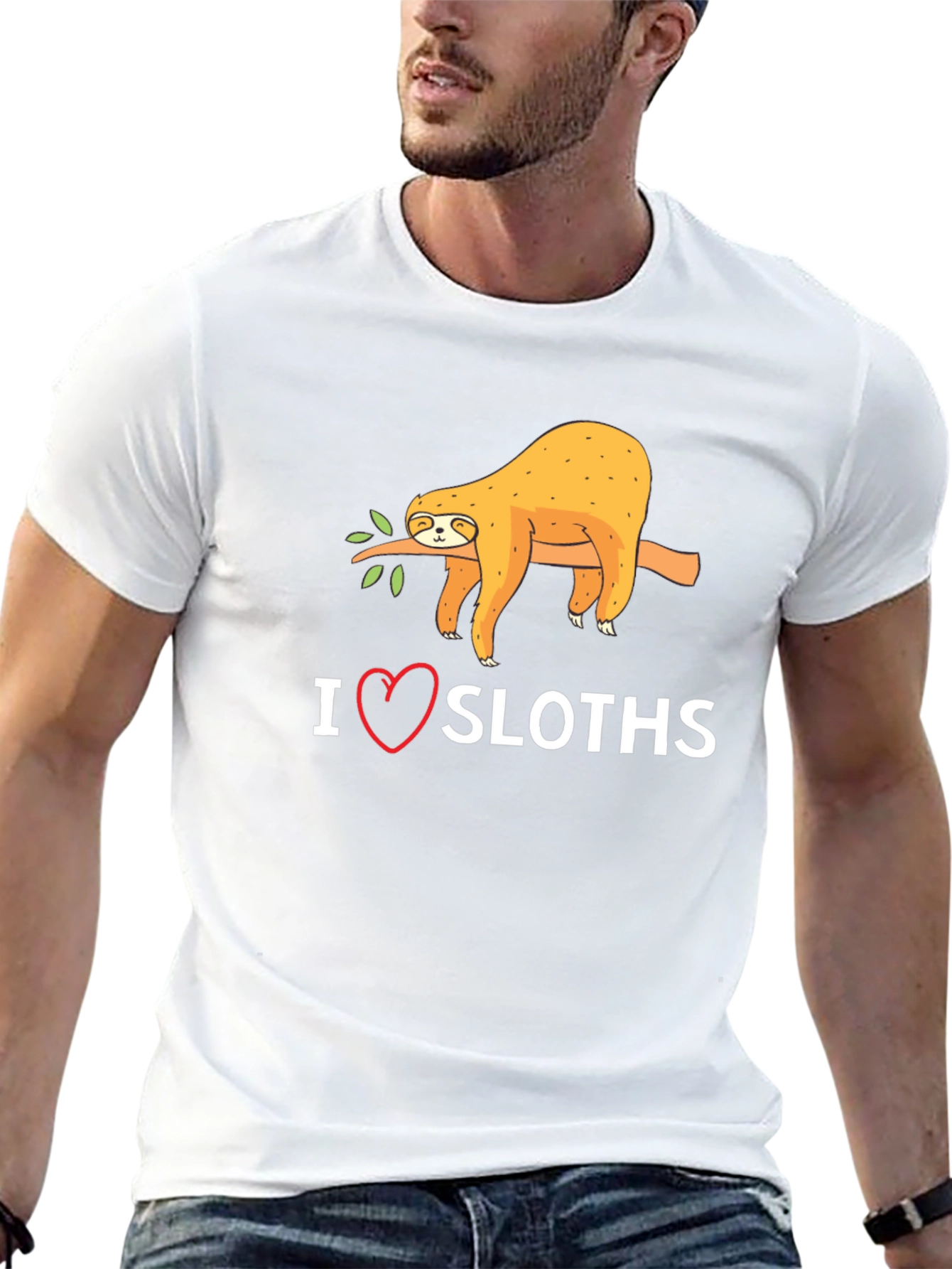 I Heart Sloths Graphic T-Shirt - Unisex Casual Tee