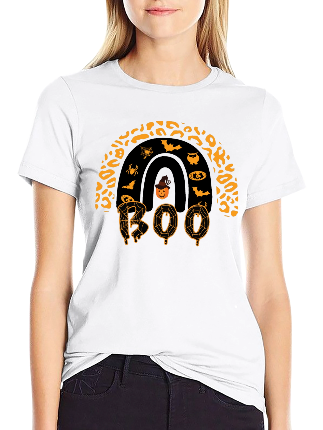 Halloween Rainbow BOO Graphic T-Shirt