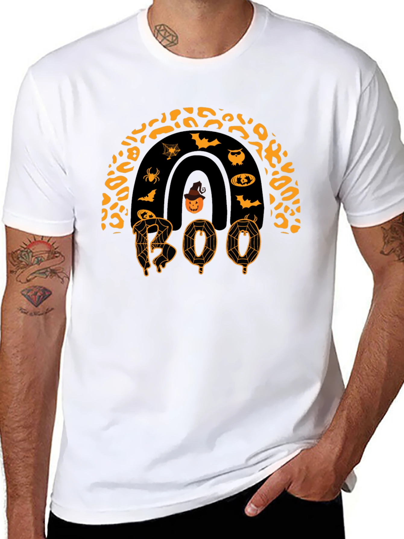 Halloween Rainbow BOO Graphic T-Shirt