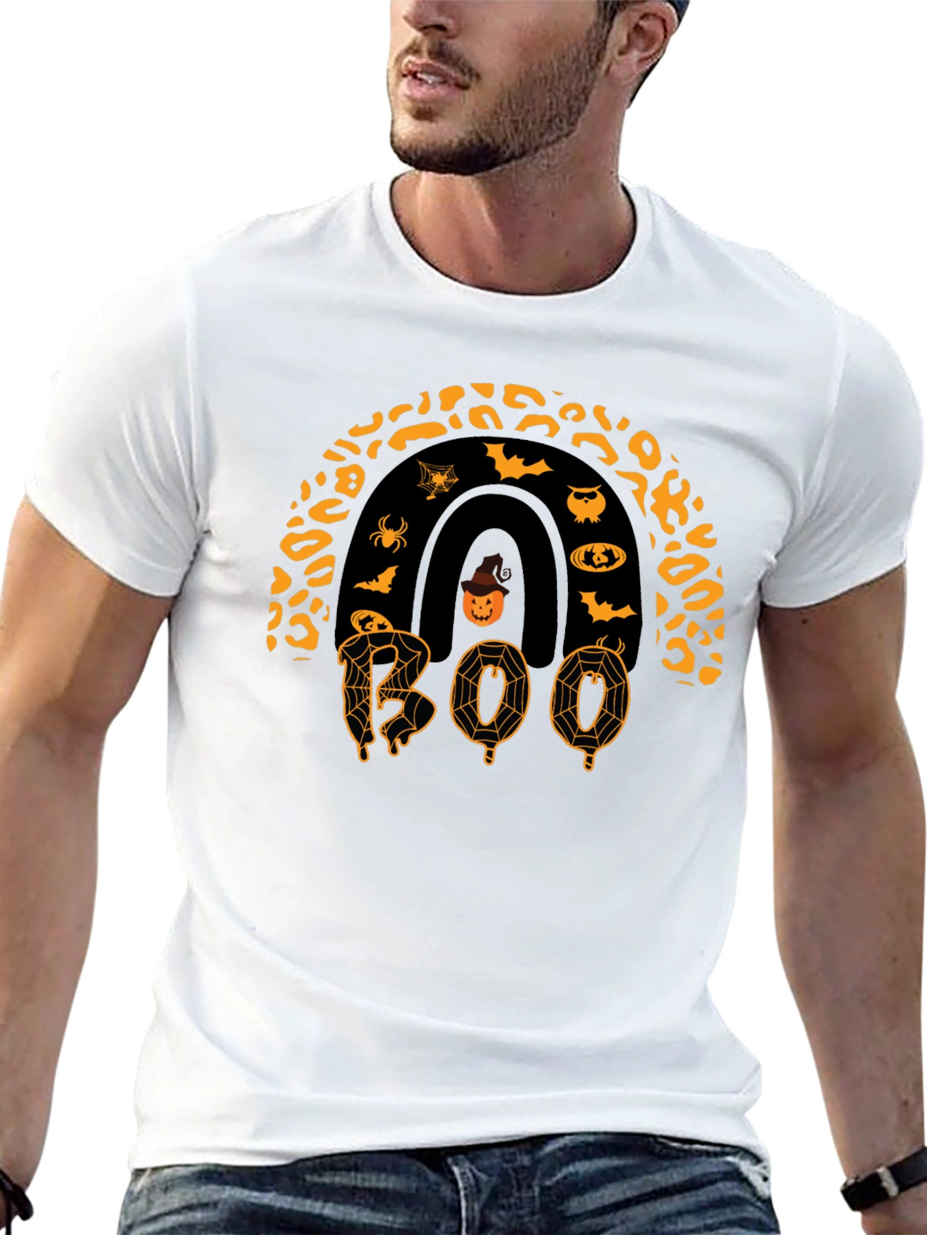 Halloween Rainbow BOO Graphic T-Shirt