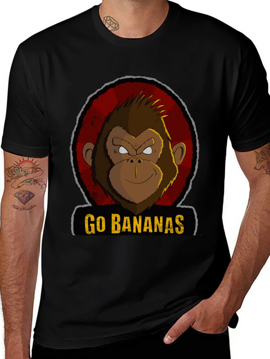 Go Bananas Monkey Graphic Tee - Black
