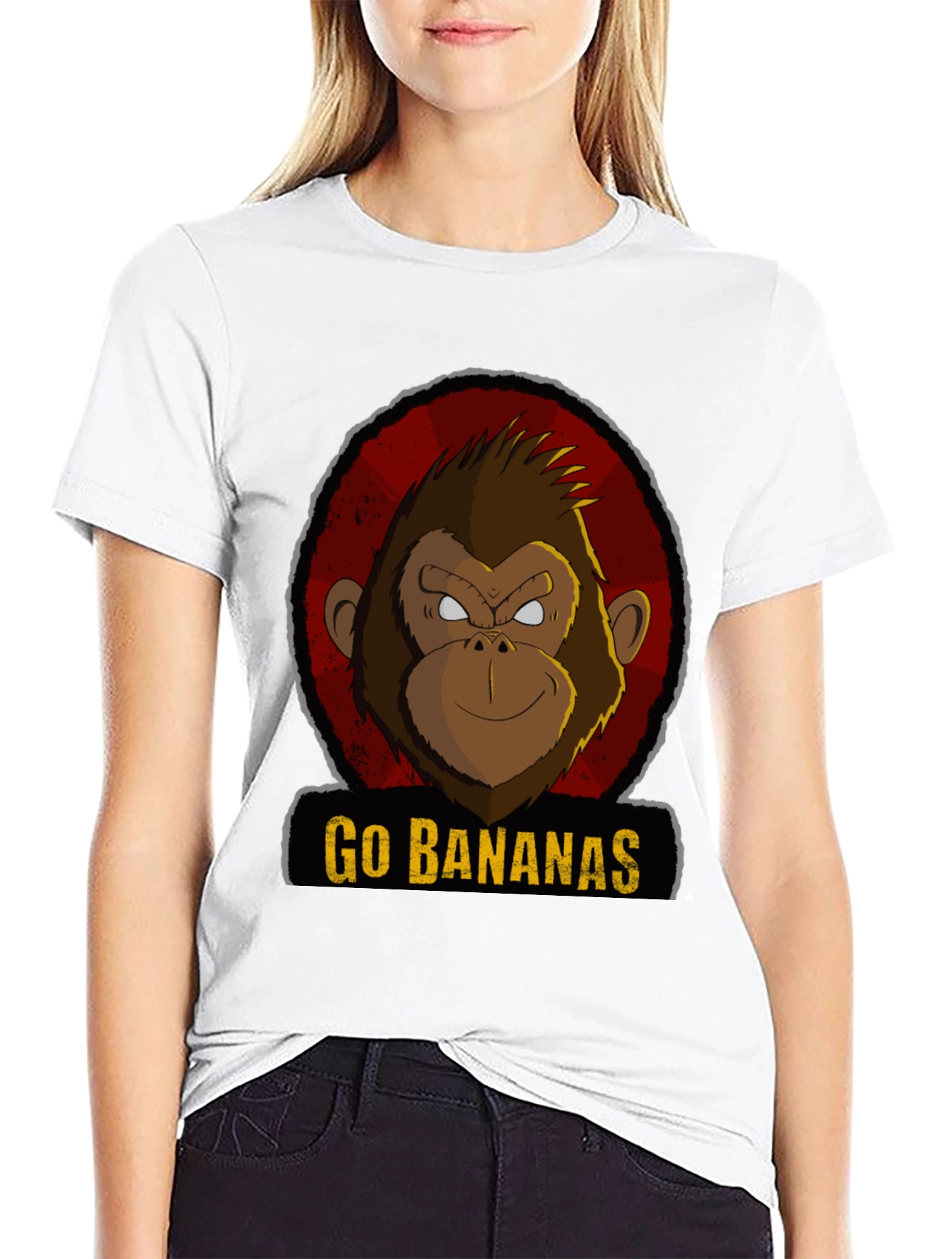 Go Bananas Monkey Graphic Tee - Black