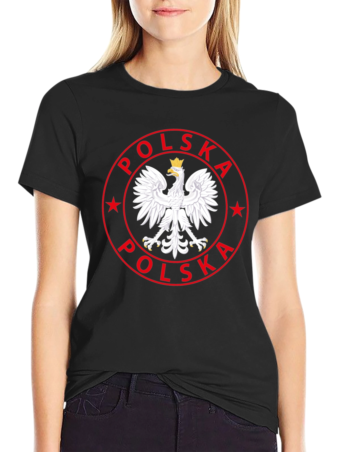 Poland Eagle Emblem Black T-Shirt