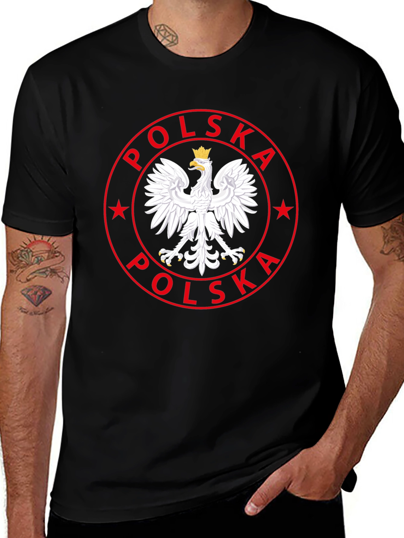 Poland Eagle Emblem Black T-Shirt