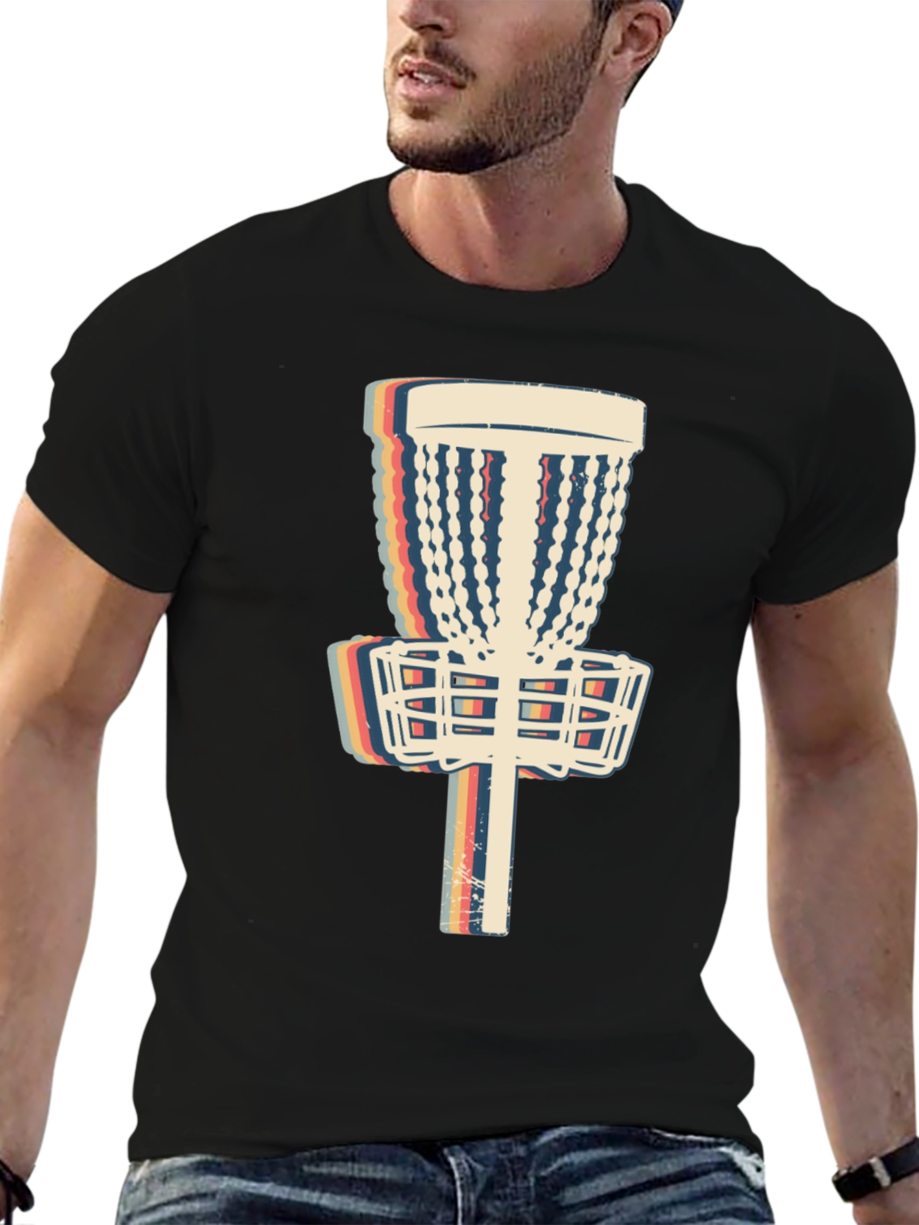 Retro Disc Golf Basket T-Shirt