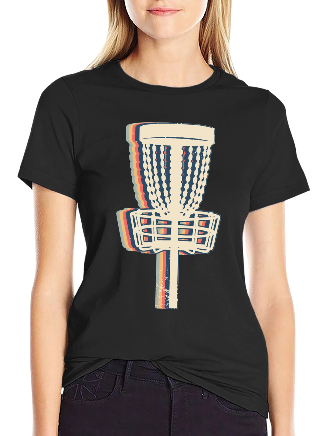 Retro Disc Golf Basket T-Shirt