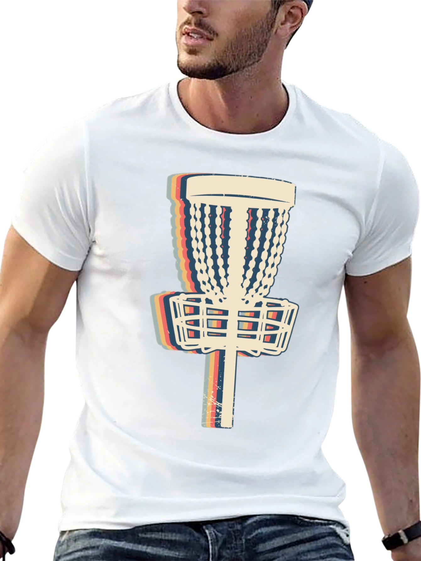Retro Disc Golf Basket T-Shirt