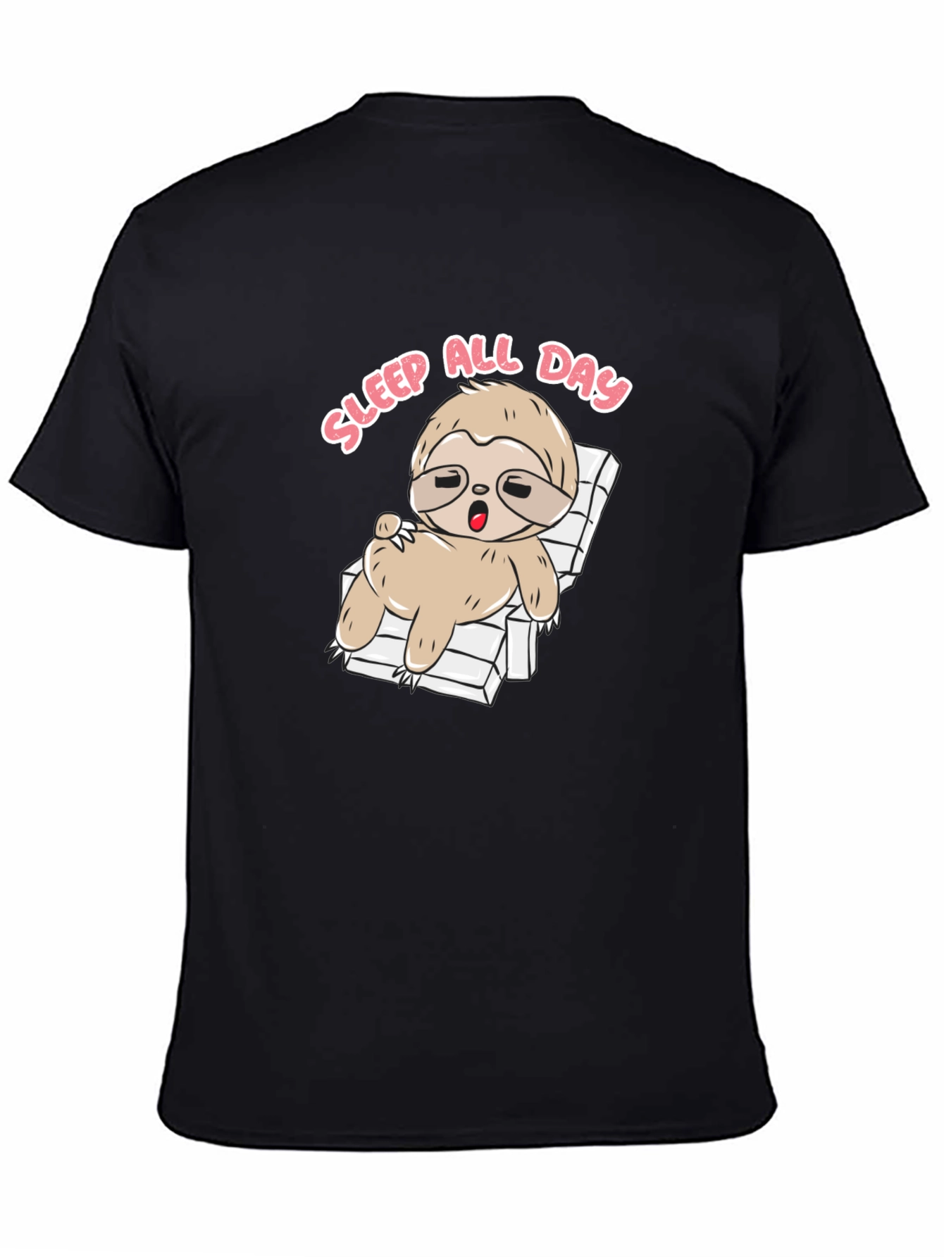 Sleep All Day Sloth Graphic Tee