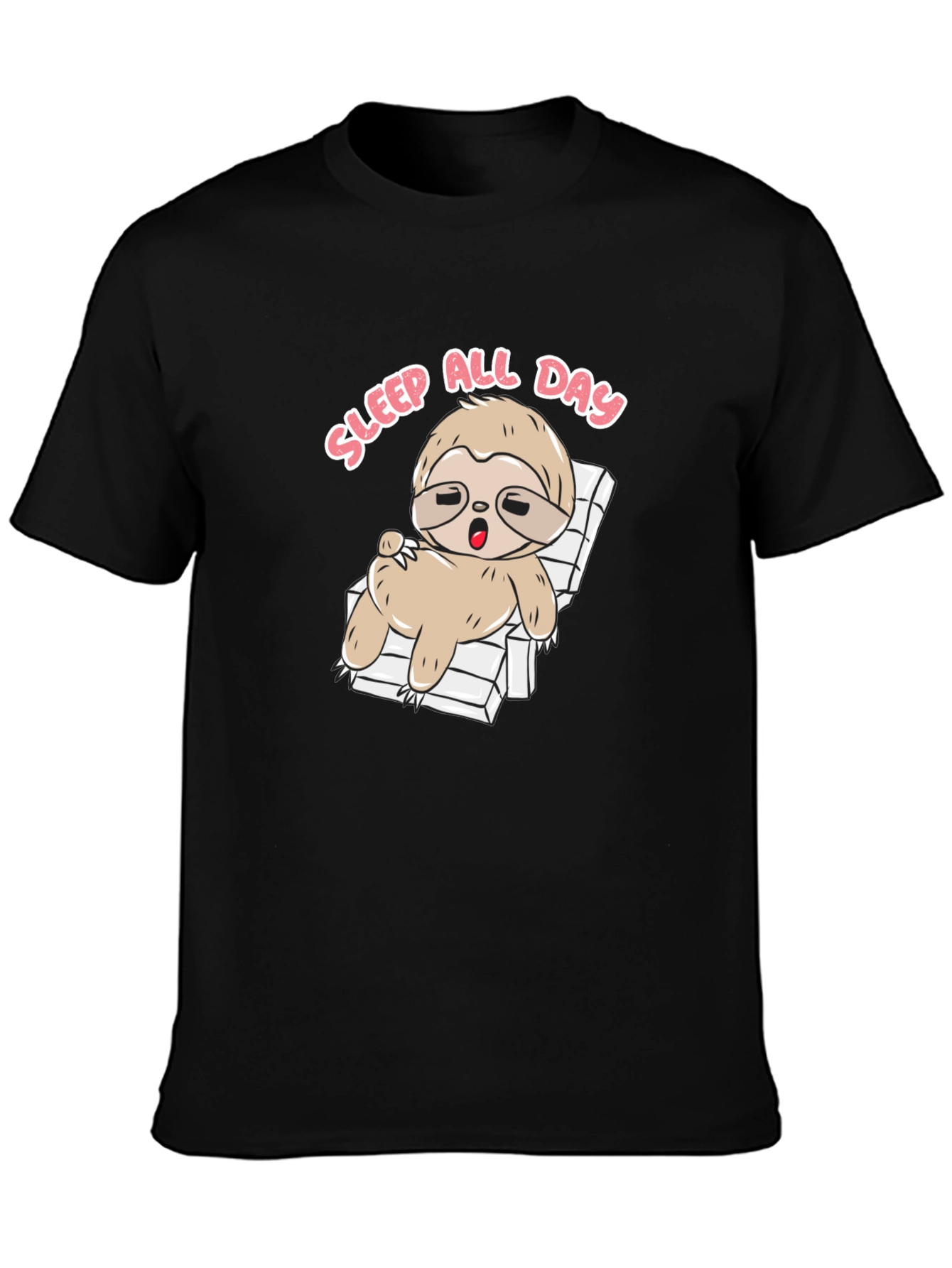 Sleep All Day Sloth Graphic Tee