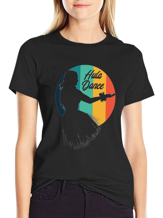 Hula Dance Graphic Tee - Retro Hawaiian Shirt