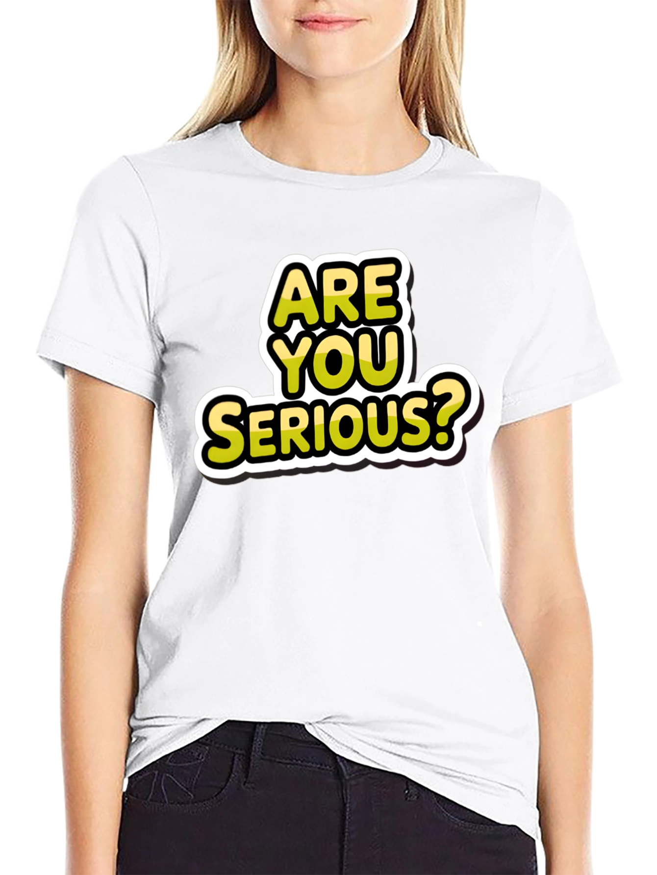 Are You Serious? Graphic T-Shirt - Black