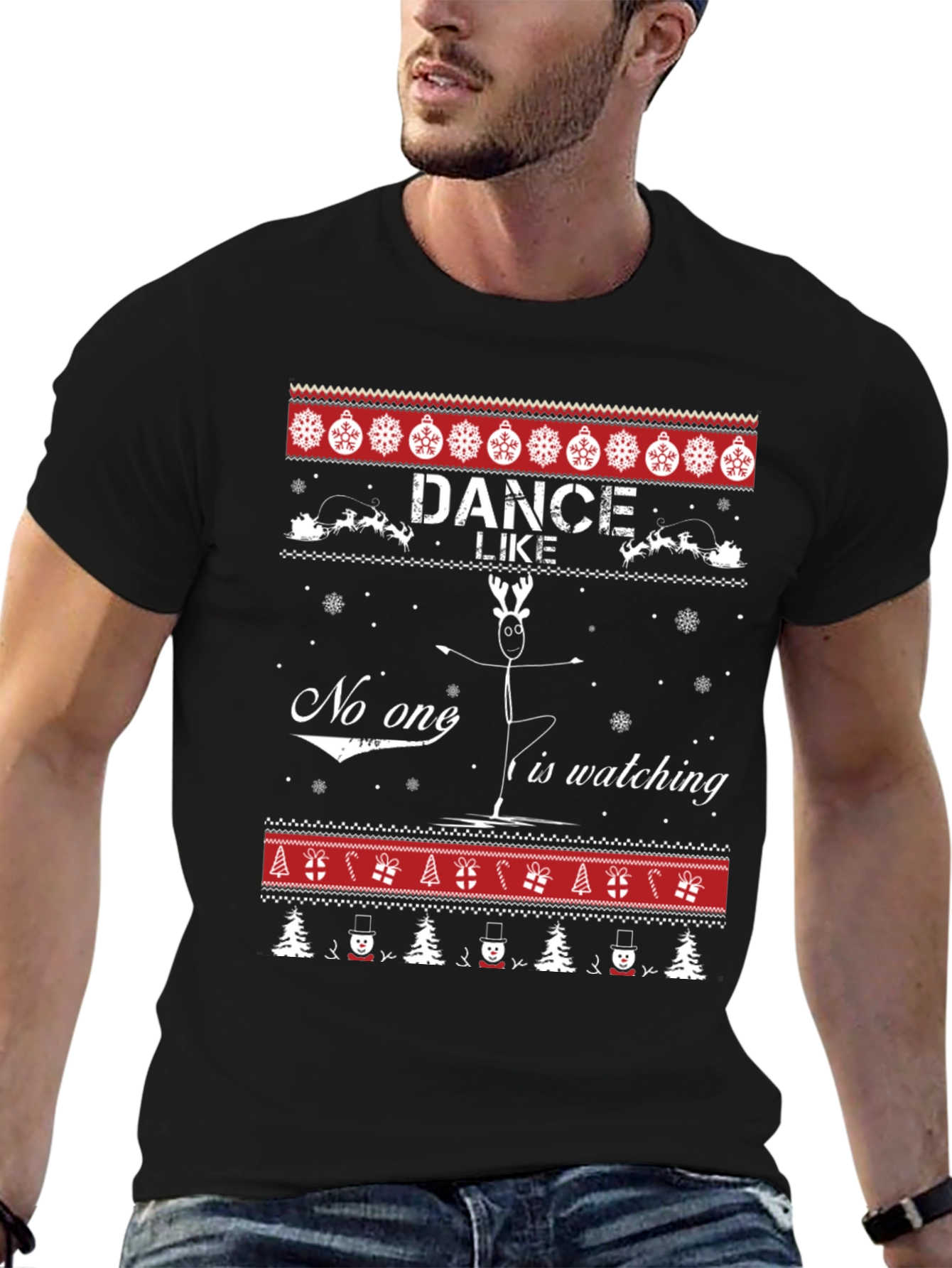 Dance Like No Ones Watching Ugly Christmas Sweater T-Shirt