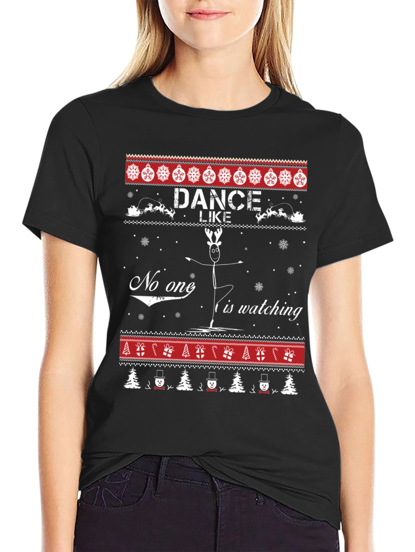 Dance Like No Ones Watching Ugly Christmas Sweater T-Shirt