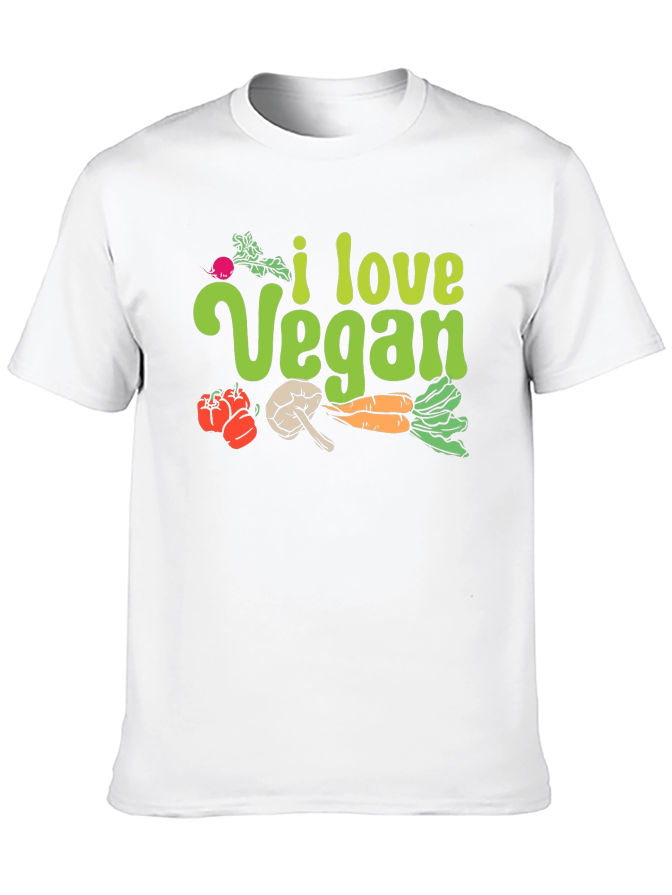 I Love Vegan Black T-Shirt