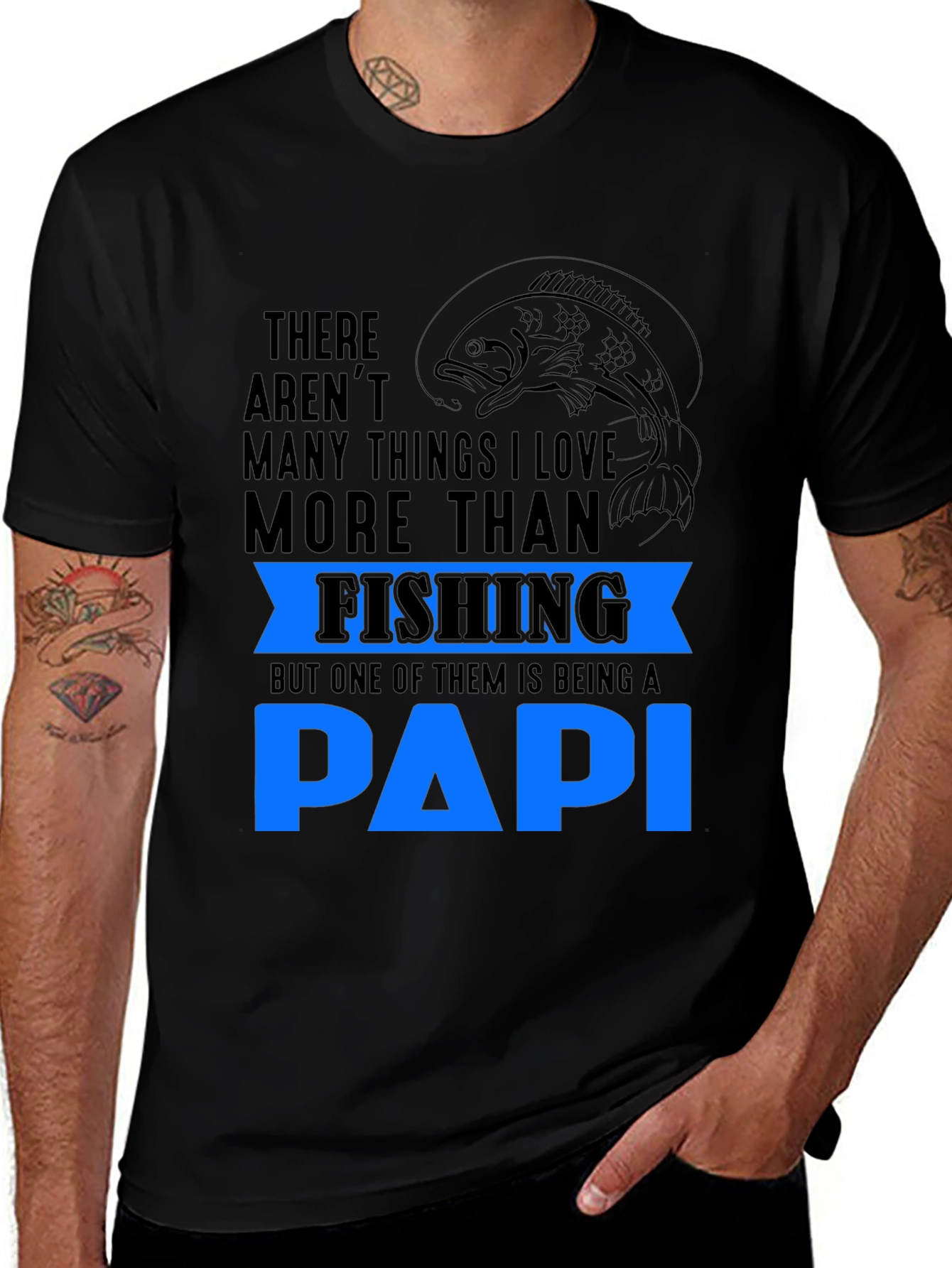 Fishing PAPI T-Shirt Gift for Fisherman Dad