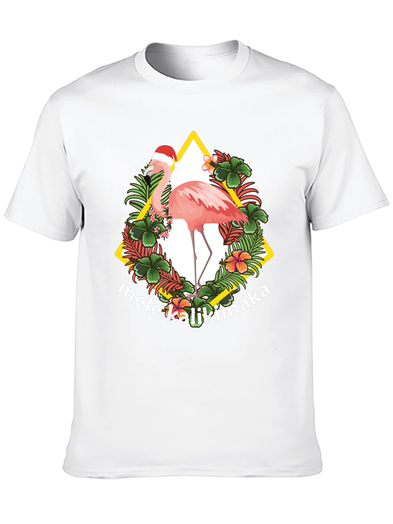 Mele Kalikimaka Flamingo Christmas T-Shirt