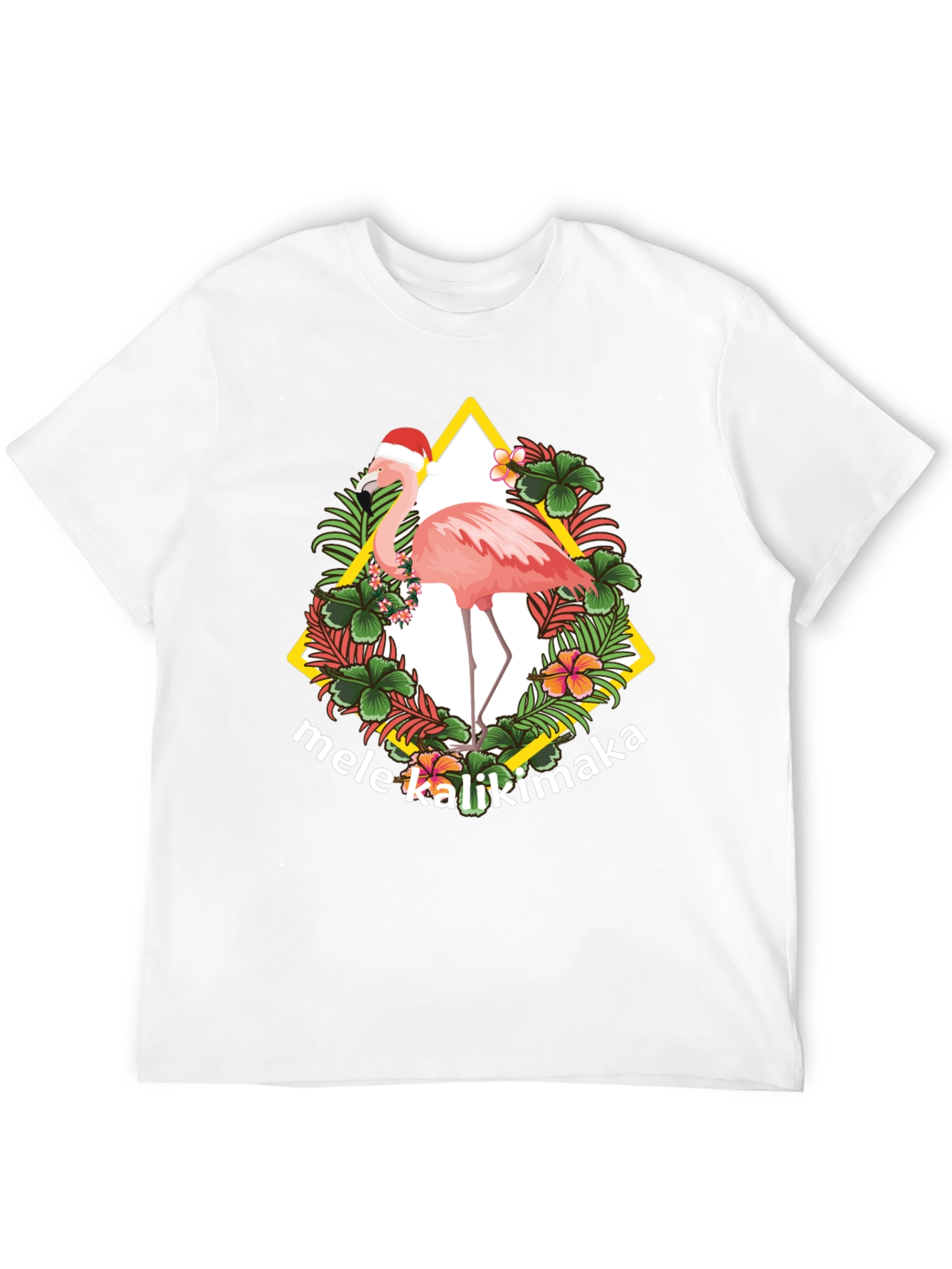 Mele Kalikimaka Flamingo Christmas T-Shirt