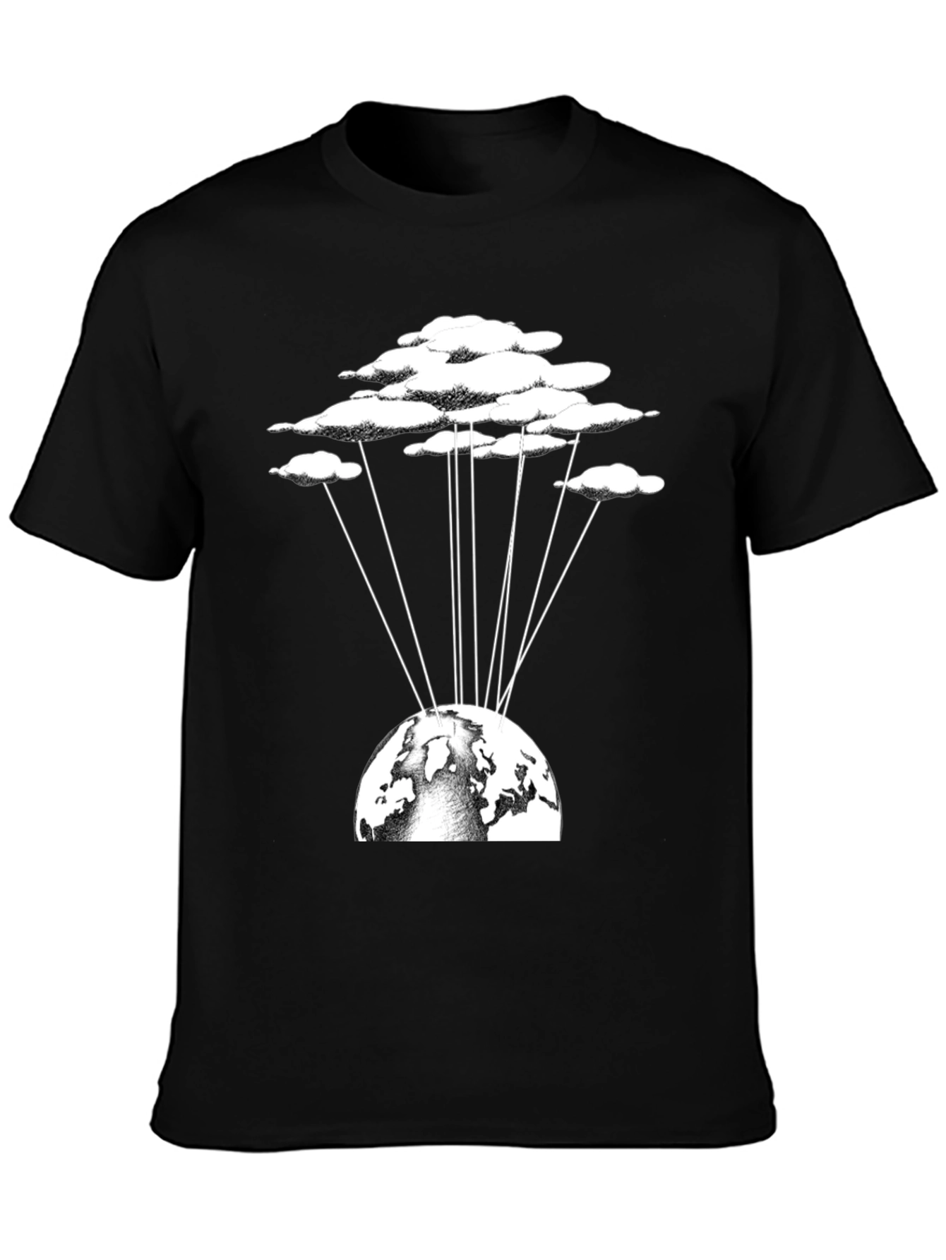Earth & Clouds Graphic Tee - Unique Design