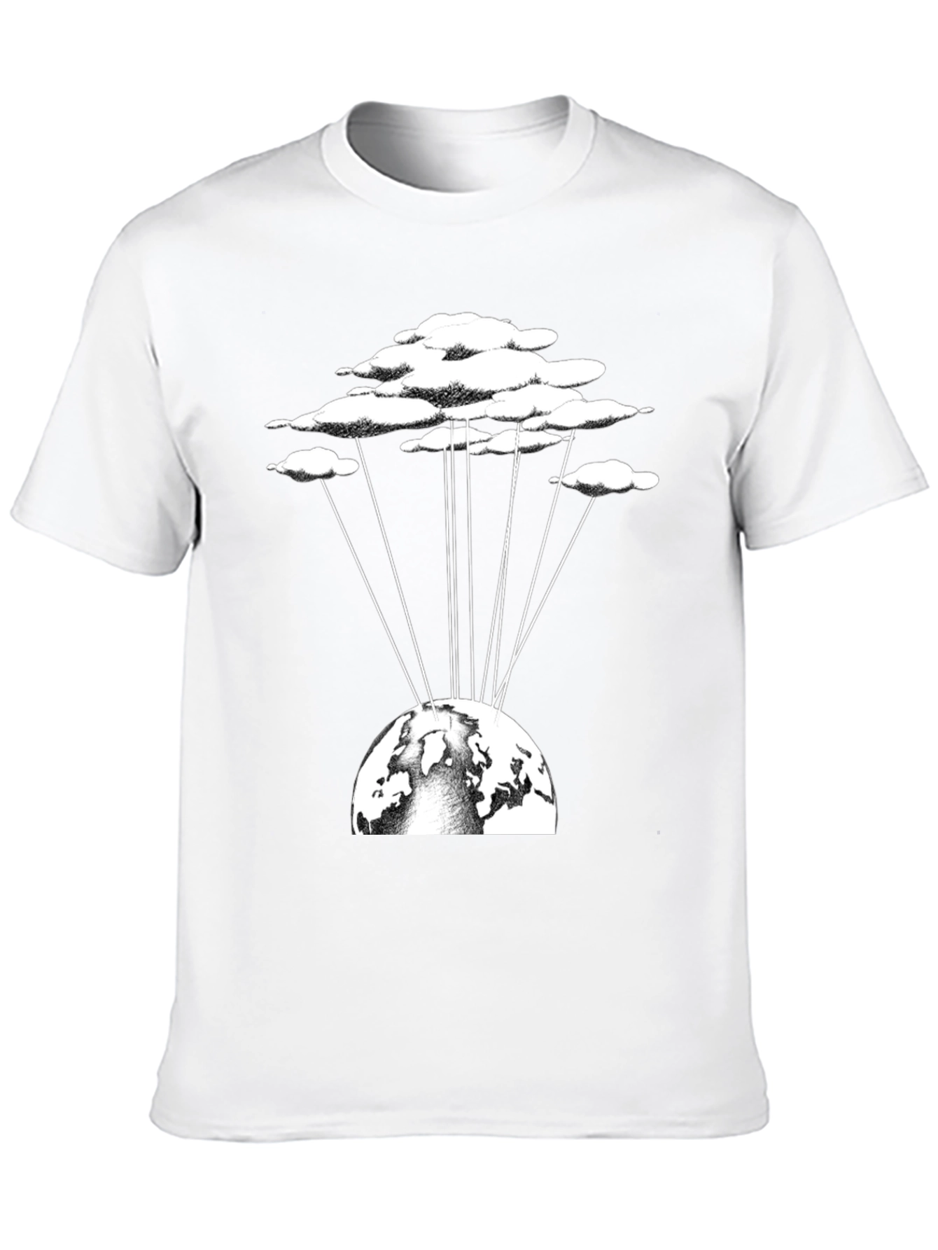Earth & Clouds Graphic Tee - Unique Design