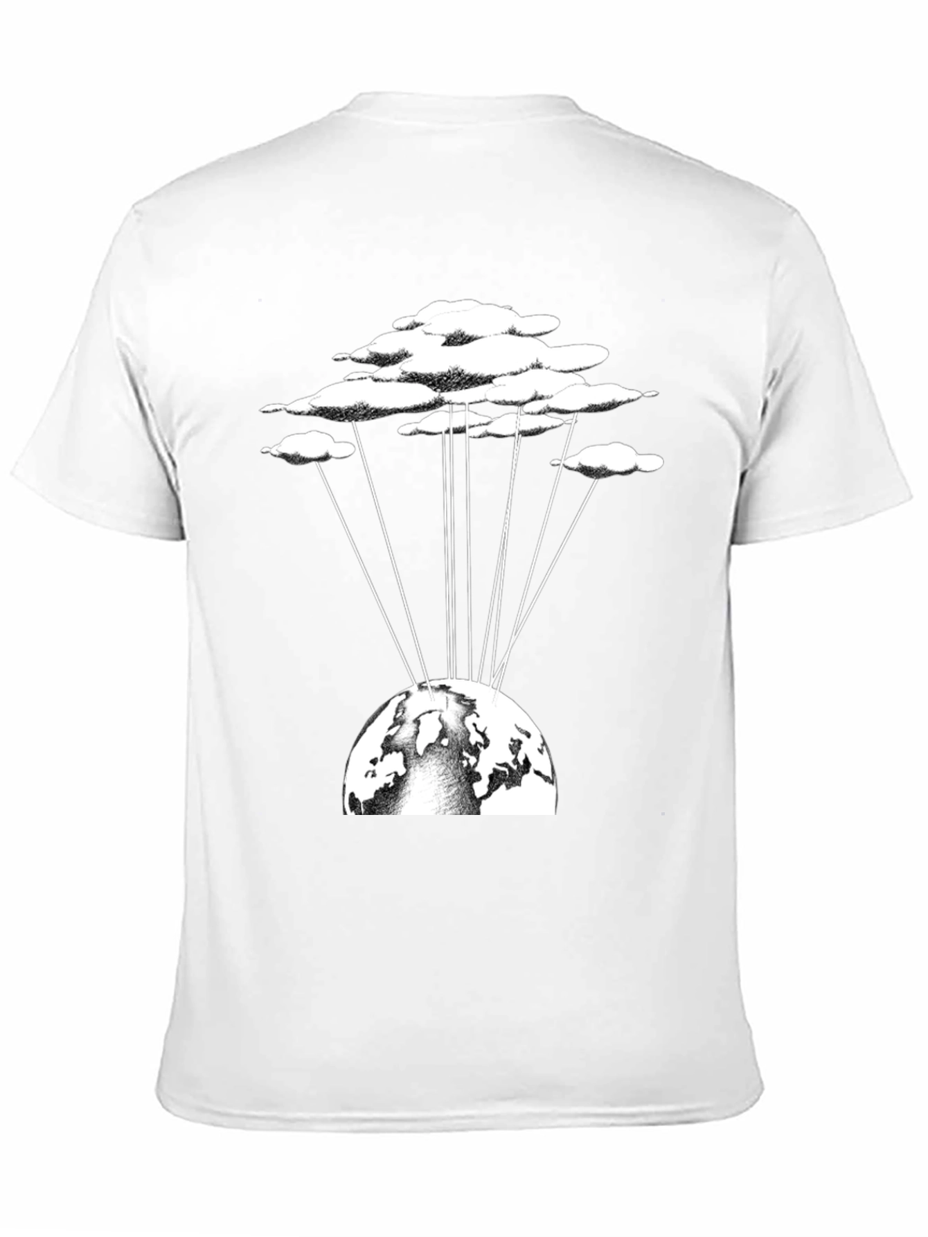 Earth & Clouds Graphic Tee - Unique Design