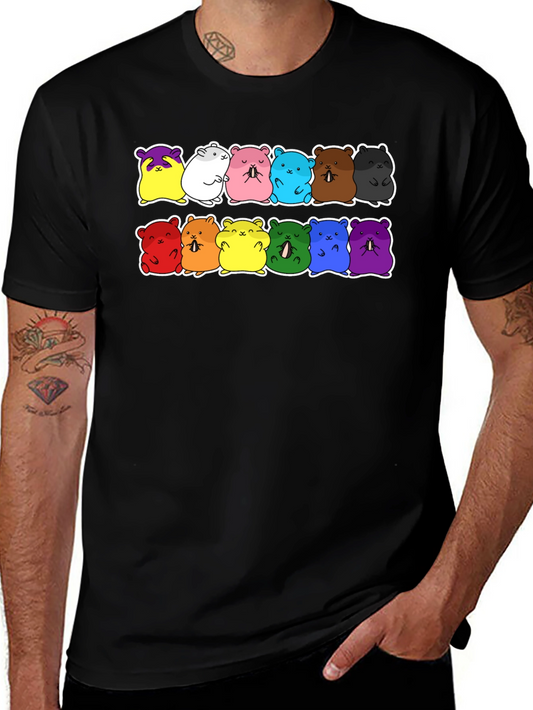 Colorful Hamster T-Shirt: Cute Rodent Design
