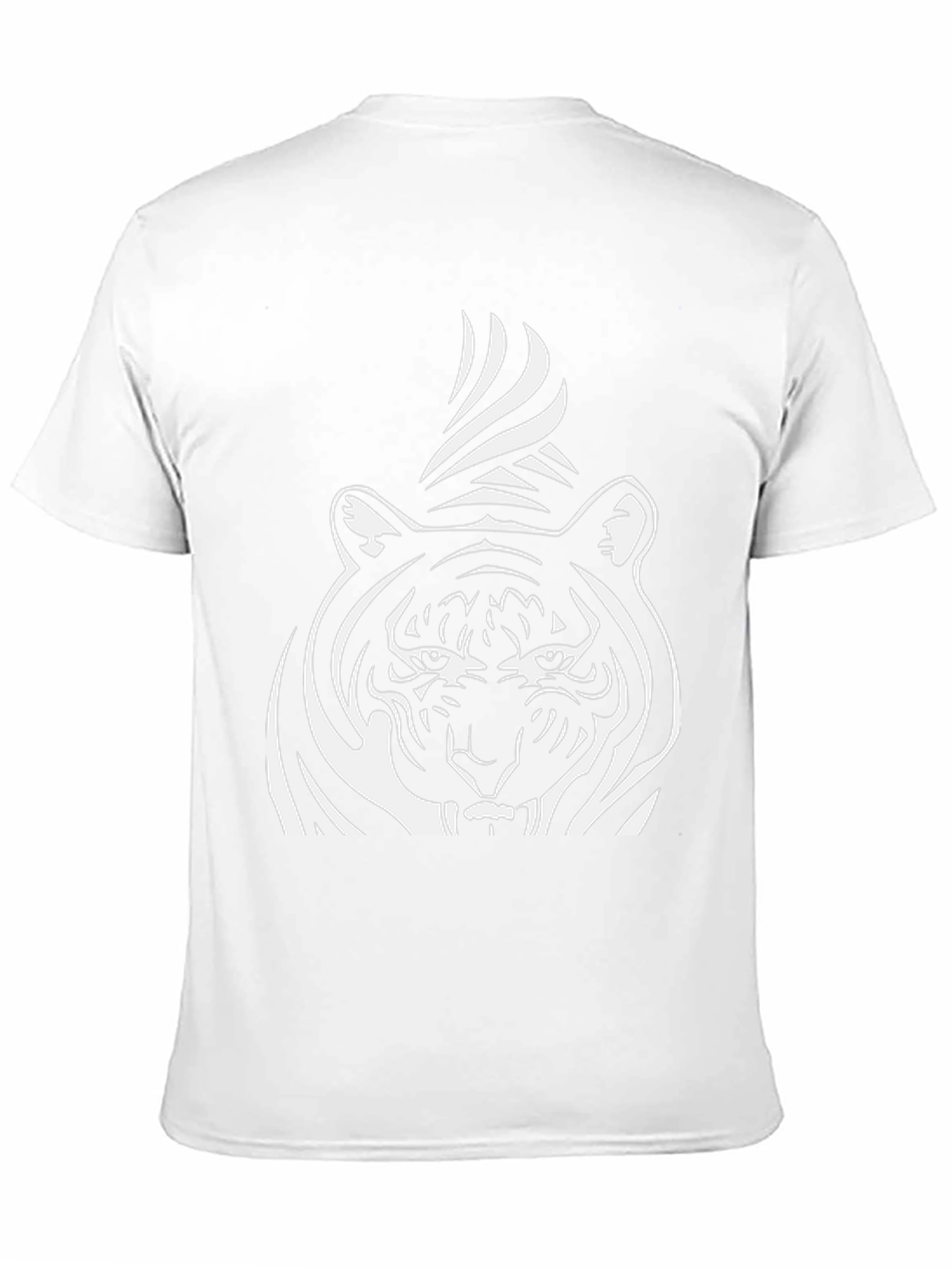 Striking Tiger Graphic Tee - Bold Black Cotton Shirt