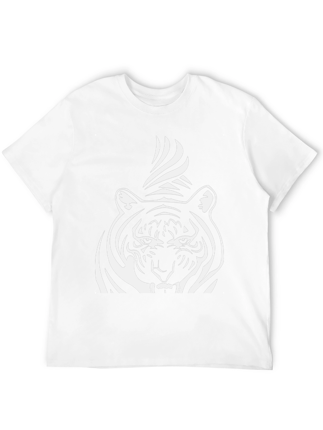 Striking Tiger Graphic Tee - Bold Black Cotton Shirt