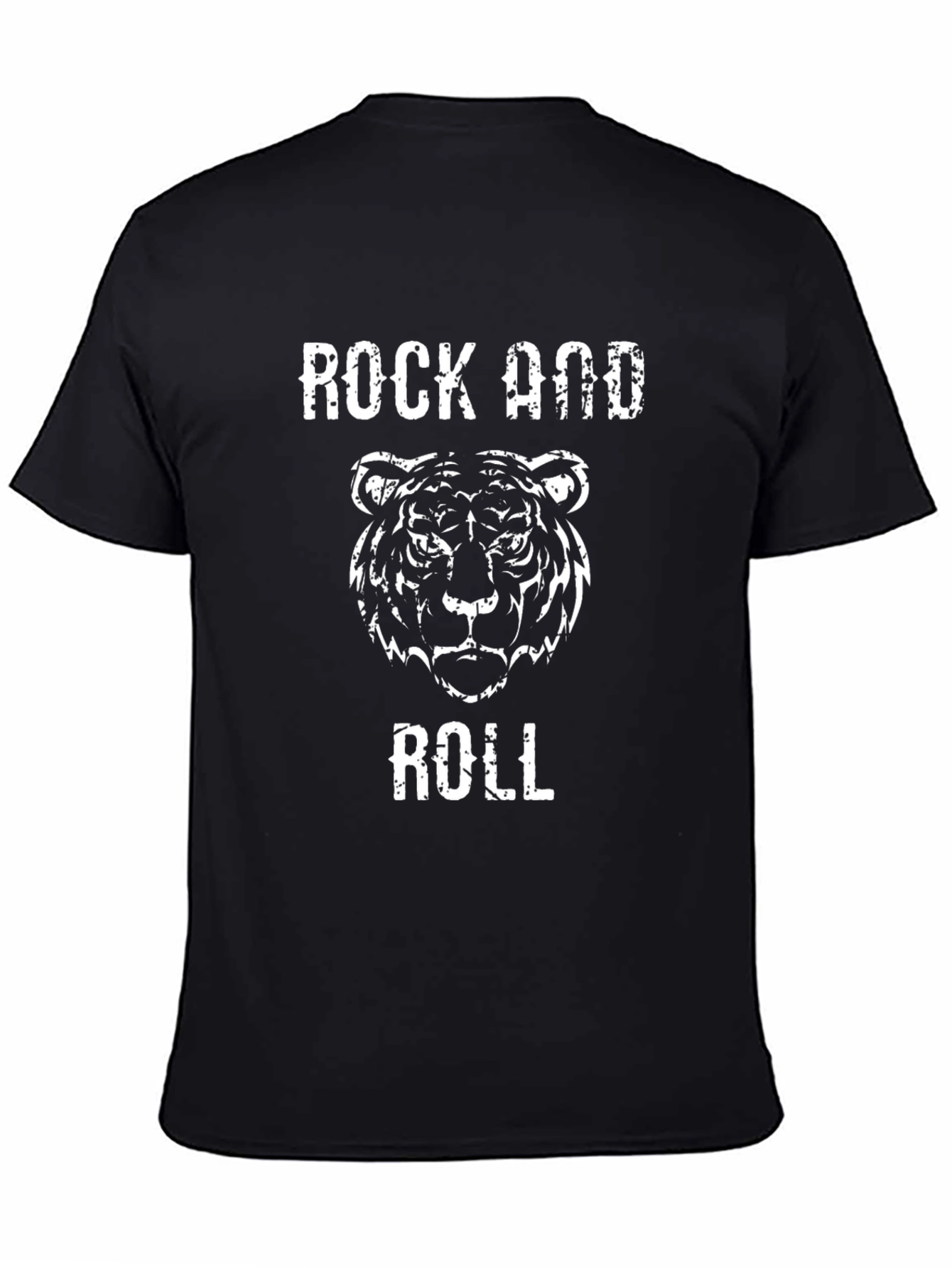 Rock and Roll Tiger Graphic Tee - Black