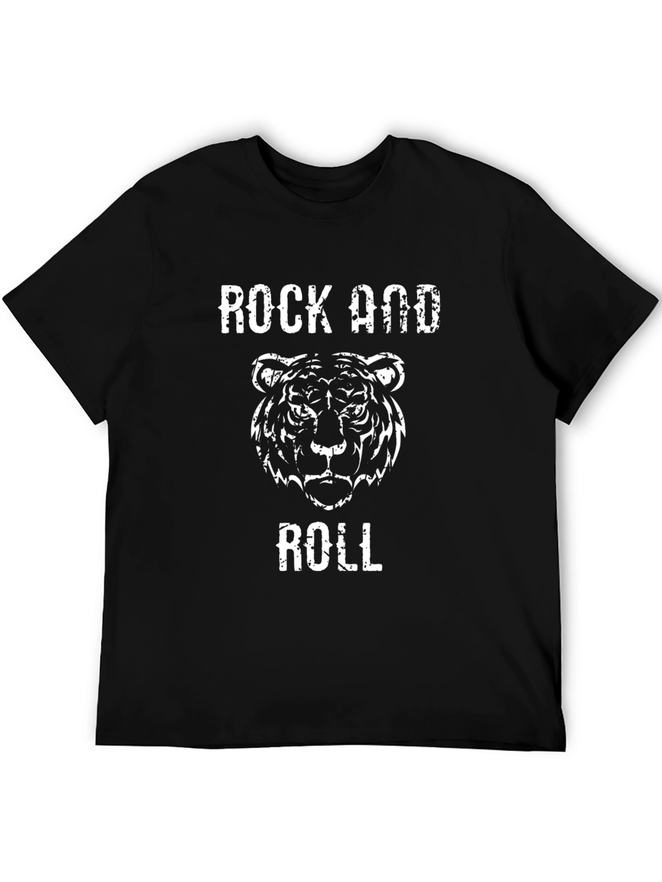 Rock and Roll Tiger Graphic Tee - Black