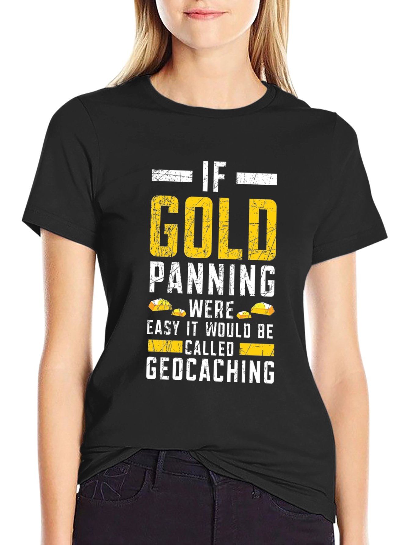 Funny Gold Panning Geocaching T-Shirt