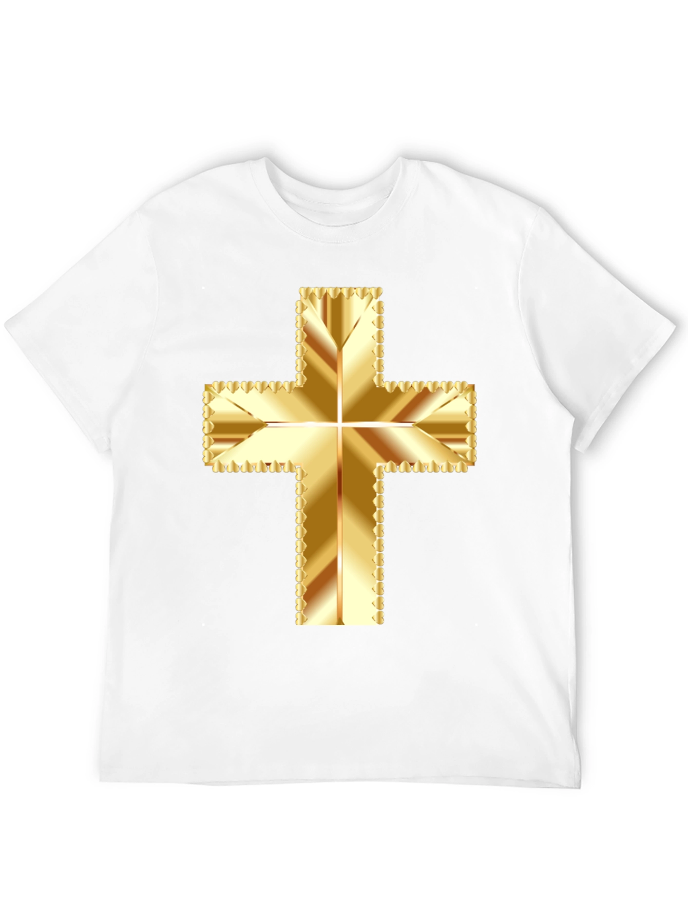 Golden Cross Graphic Tee - Stylish Religious Apparel