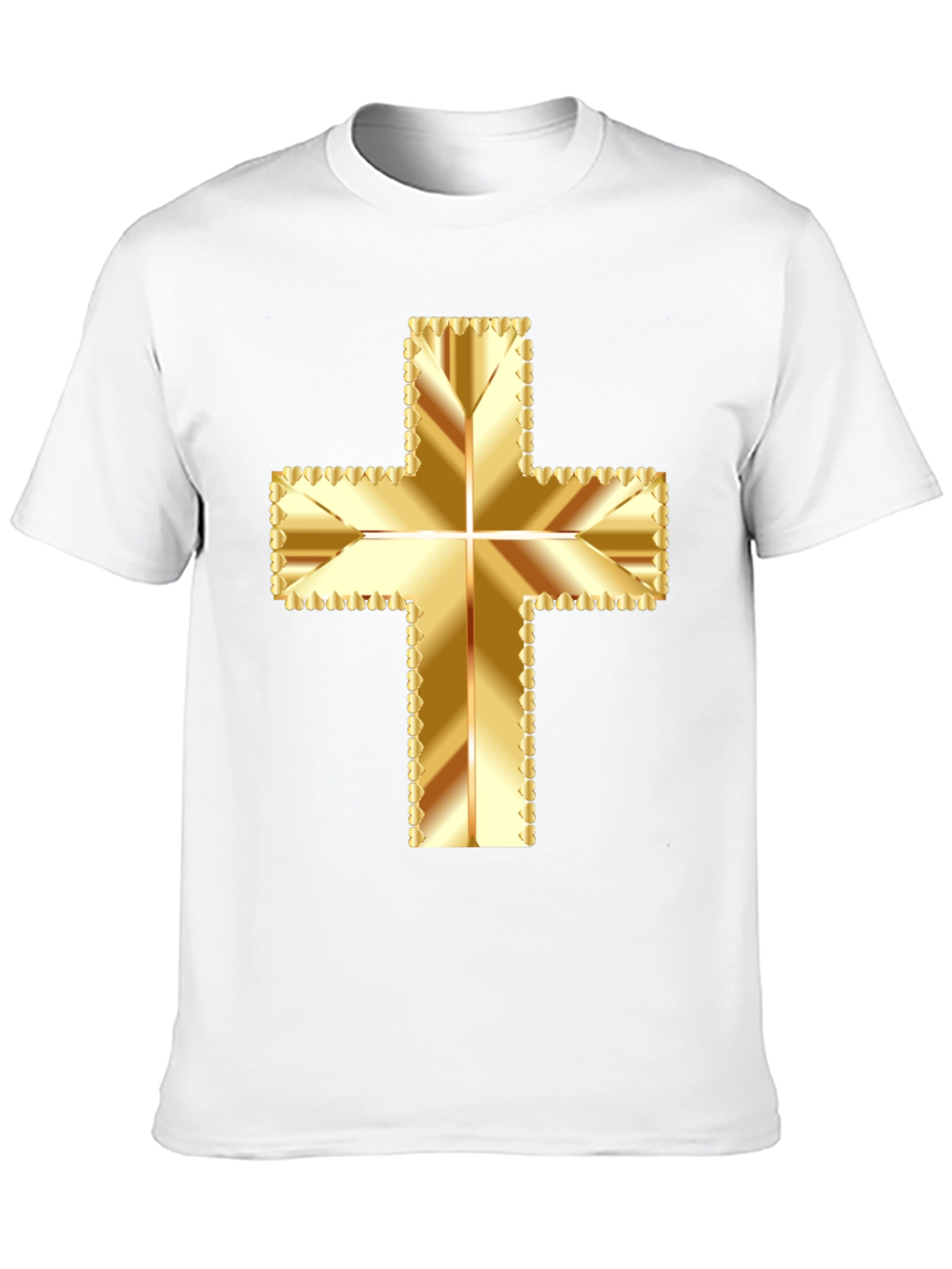 Golden Cross Graphic Tee - Stylish Religious Apparel