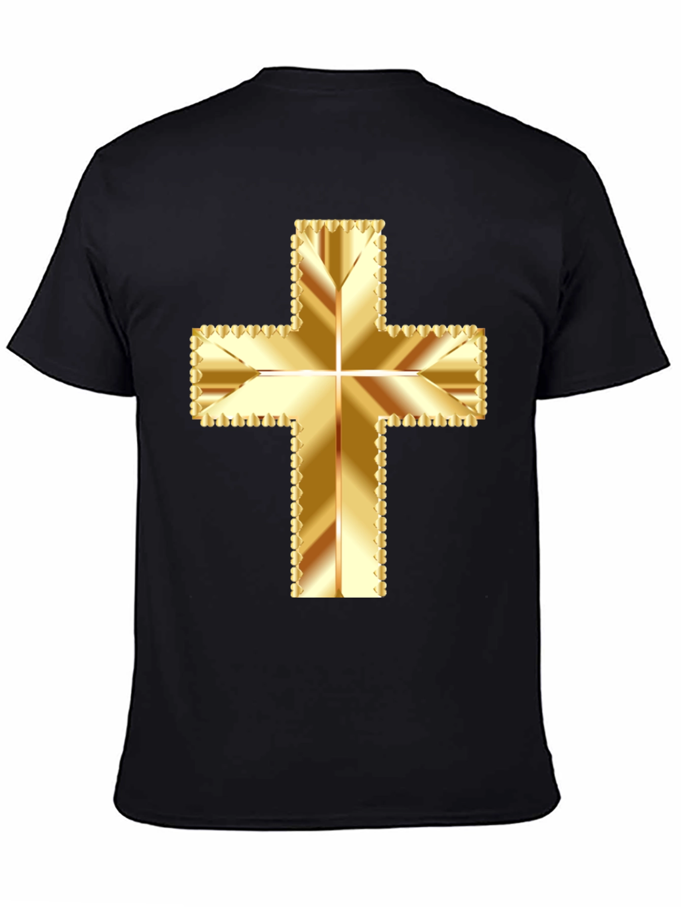 Golden Cross Graphic Tee - Stylish Religious Apparel