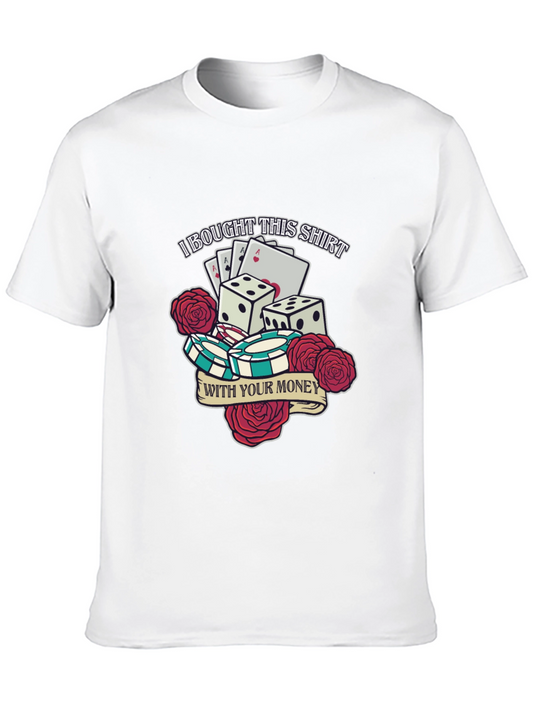 Gambling Dice and Roses Graphic Tee