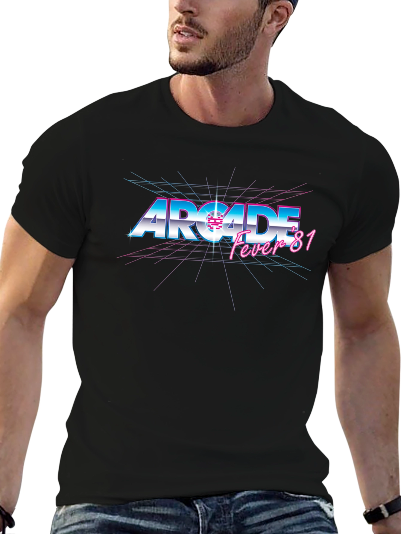 Retro Arcade Fever 81 T-Shirt - Black