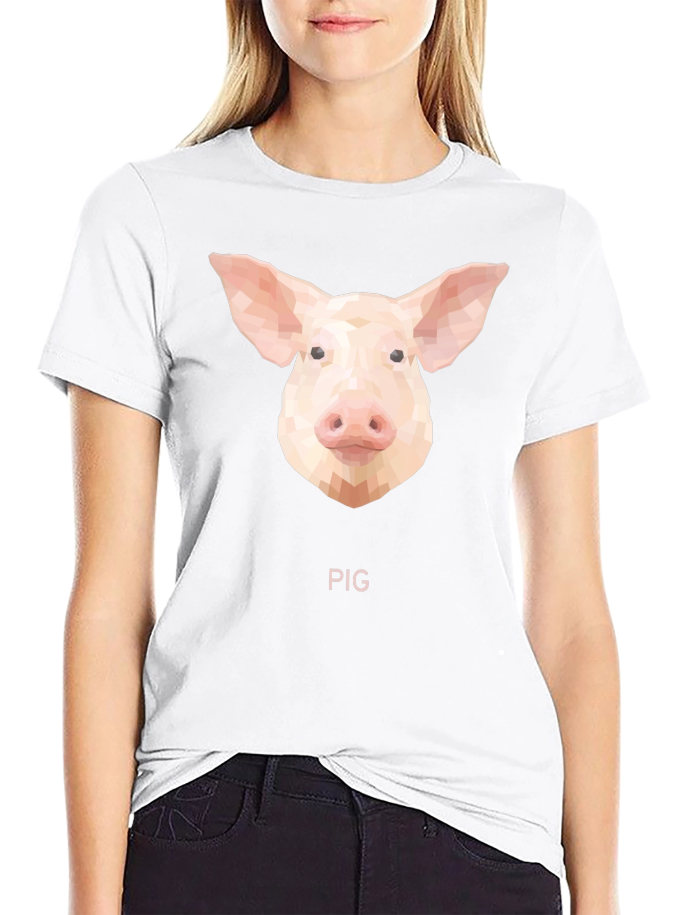 Geometric Pig T-Shirt - Modern Animal Tee