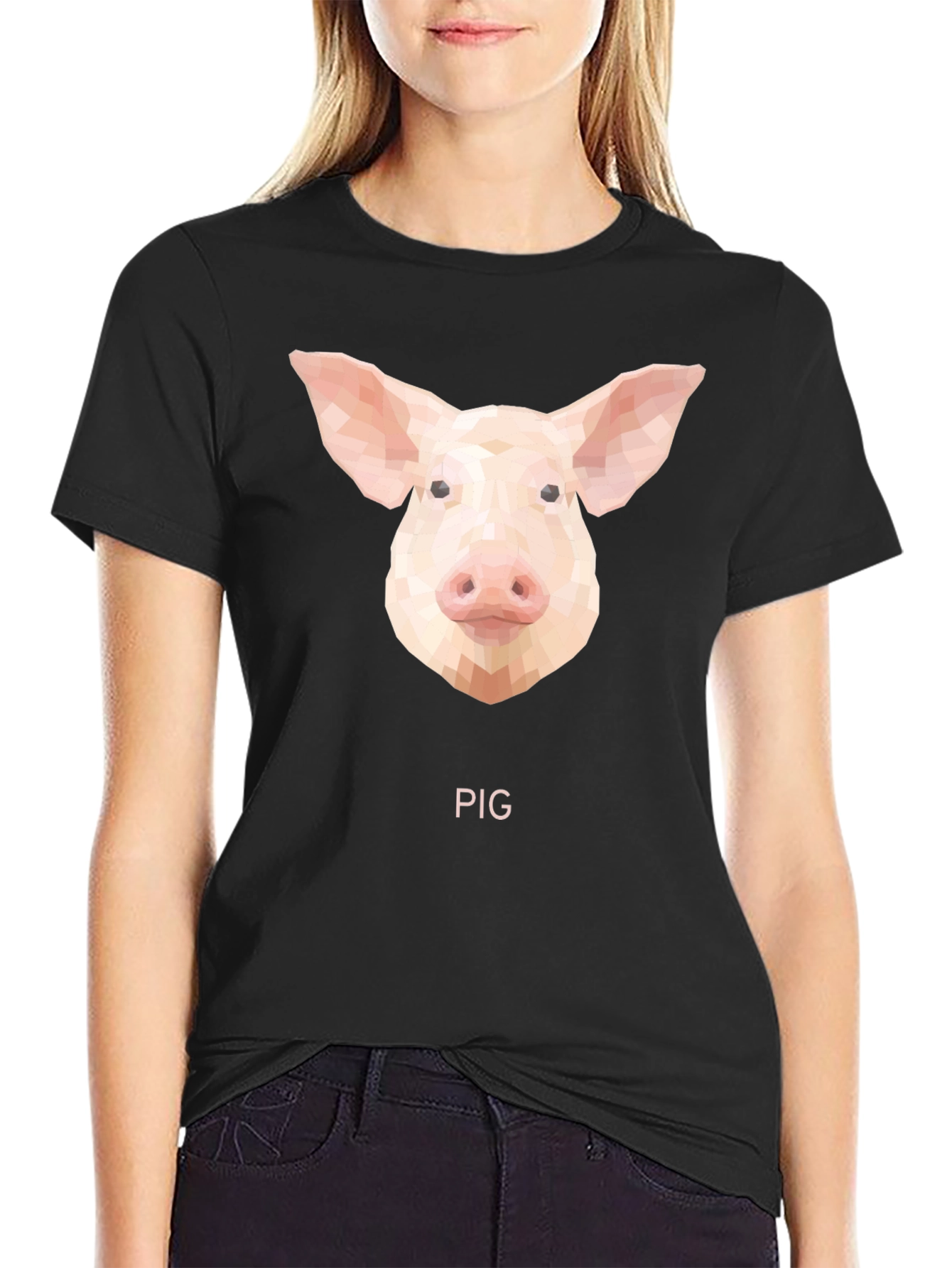 Geometric Pig T-Shirt - Modern Animal Tee