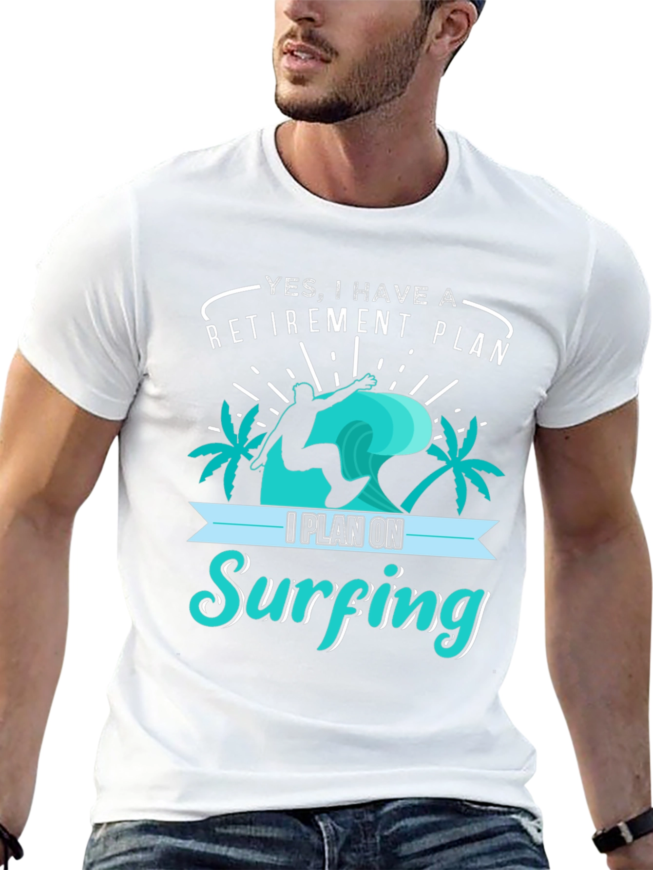 Retirement Plan Surfing T-Shirt