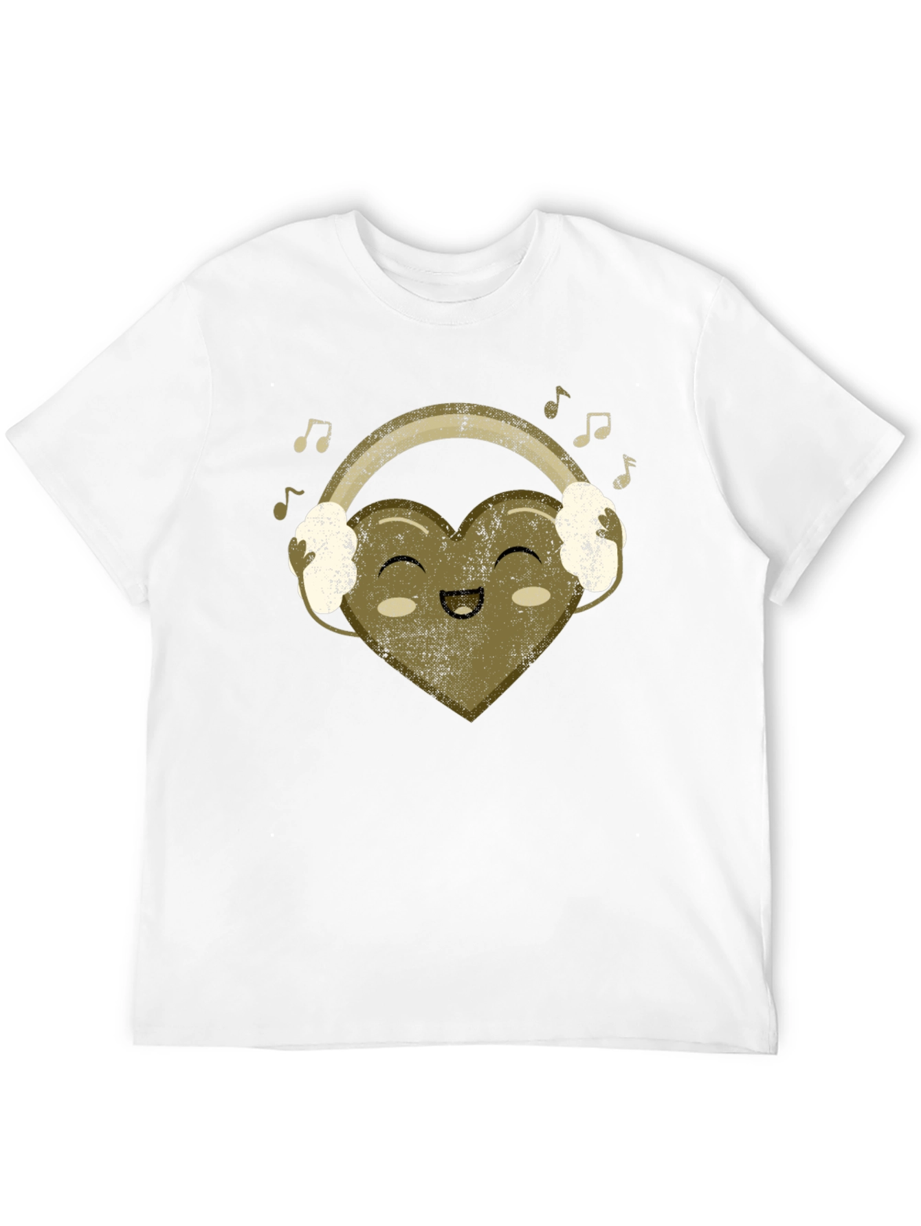 Heart Headphones T-Shirt - Music Lover Tee