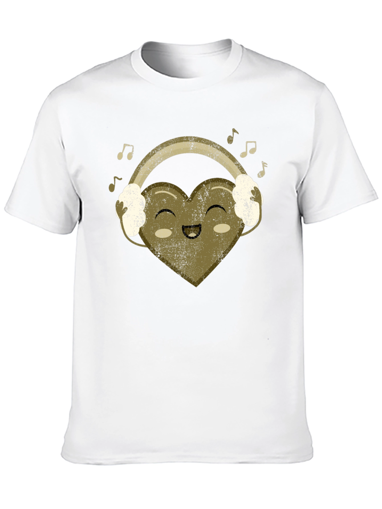 Heart Headphones T-Shirt - Music Lover Tee