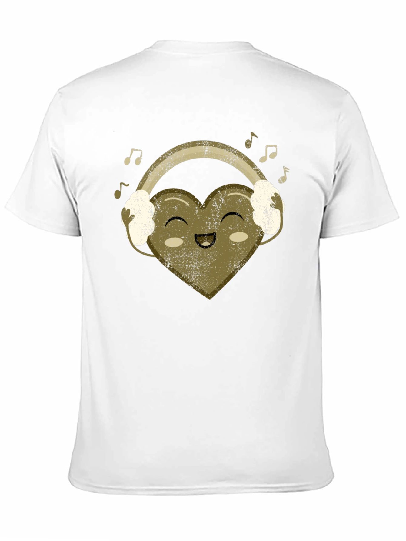Heart Headphones T-Shirt - Music Lover Tee