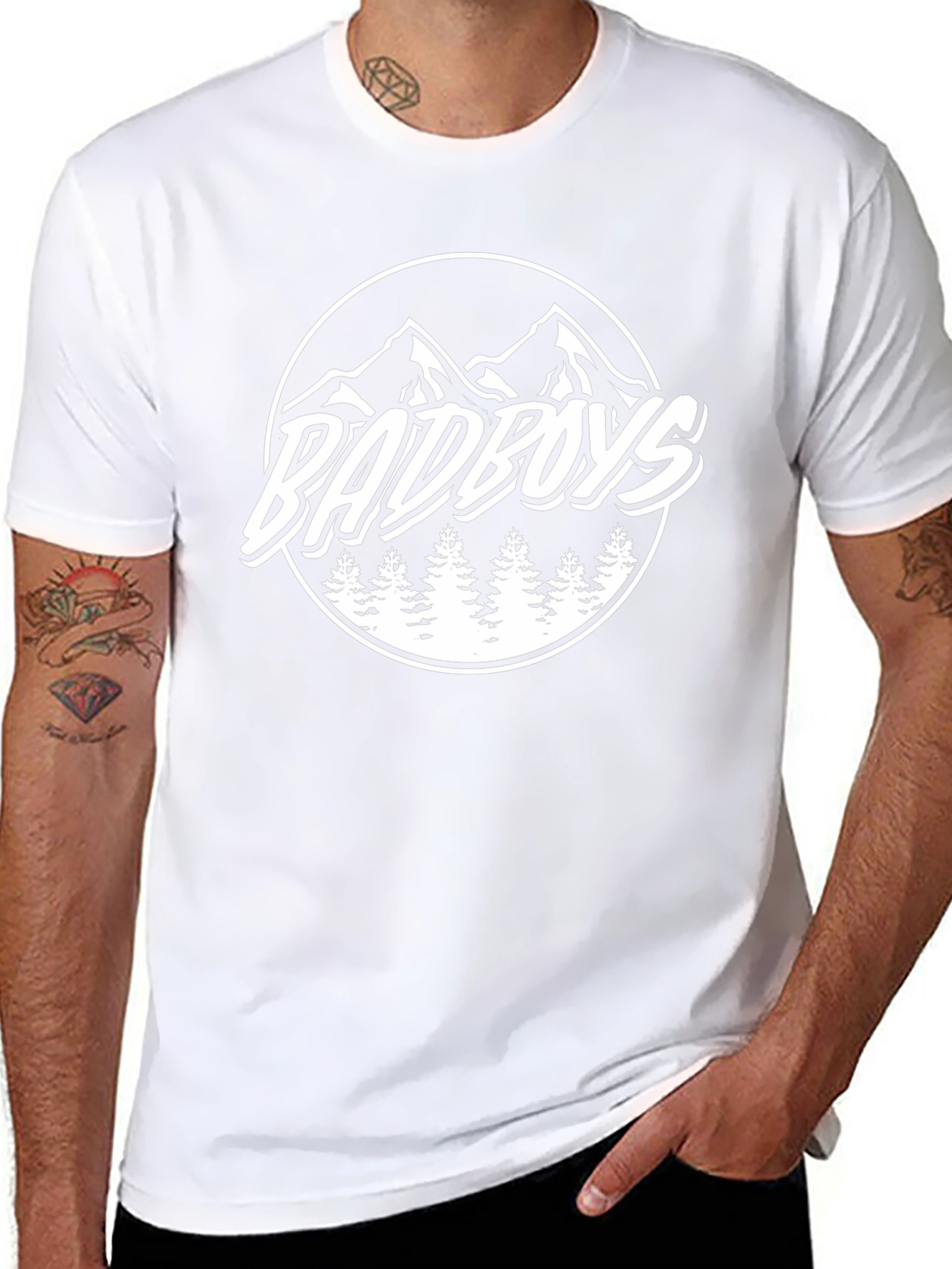 Badboys Mountain Graphic Black T-Shirt