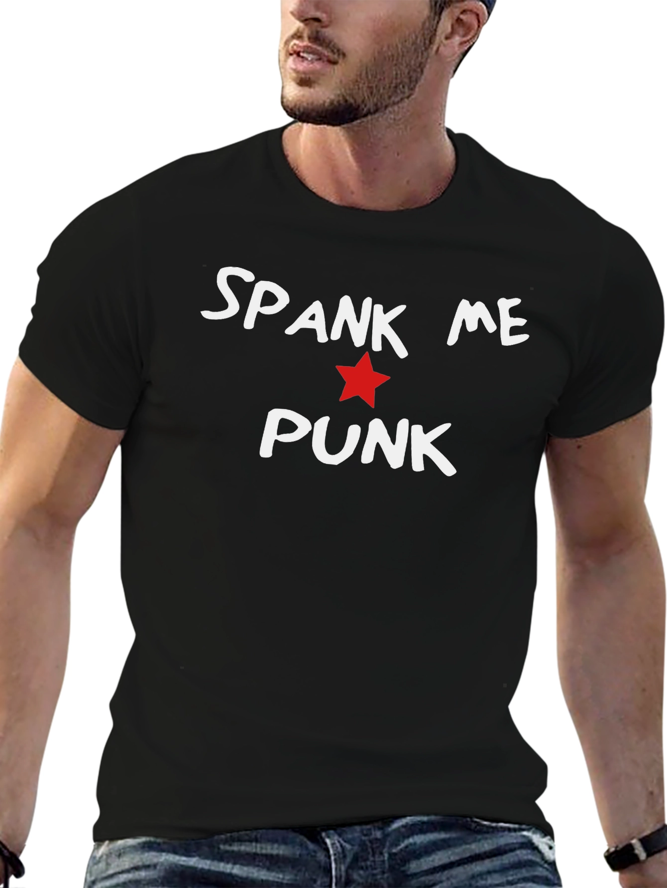 Spank Me Punk T-Shirt - Edgy Star Design