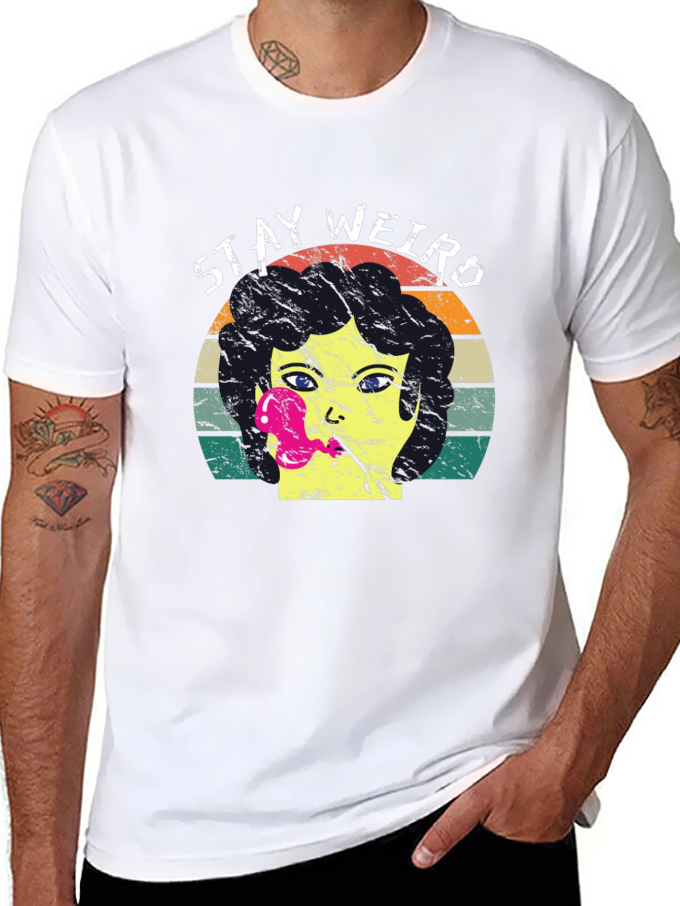 Stay Weird Graphic Tee - Retro Style