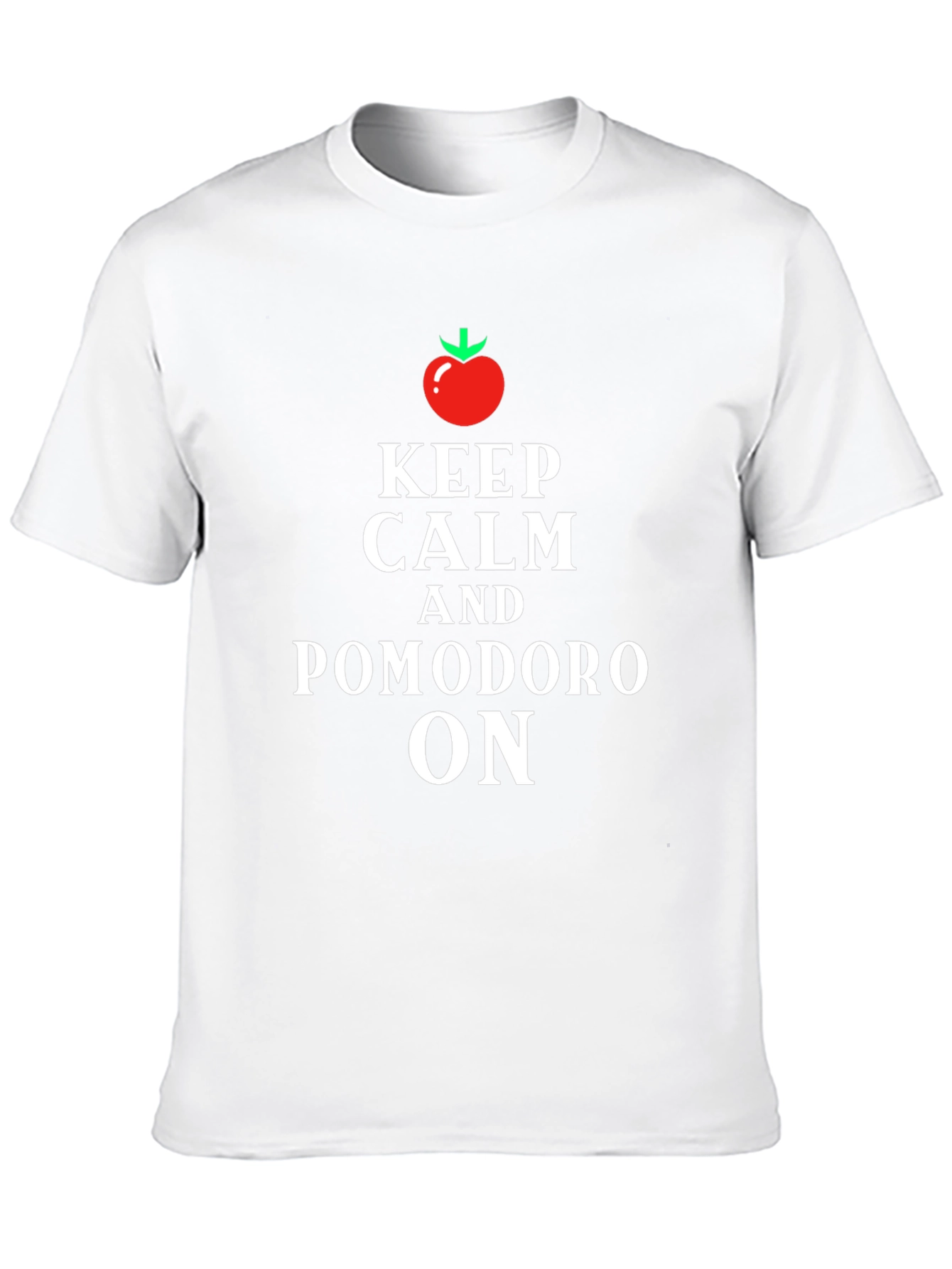 Keep Calm and Pomodoro On Black T-Shirt