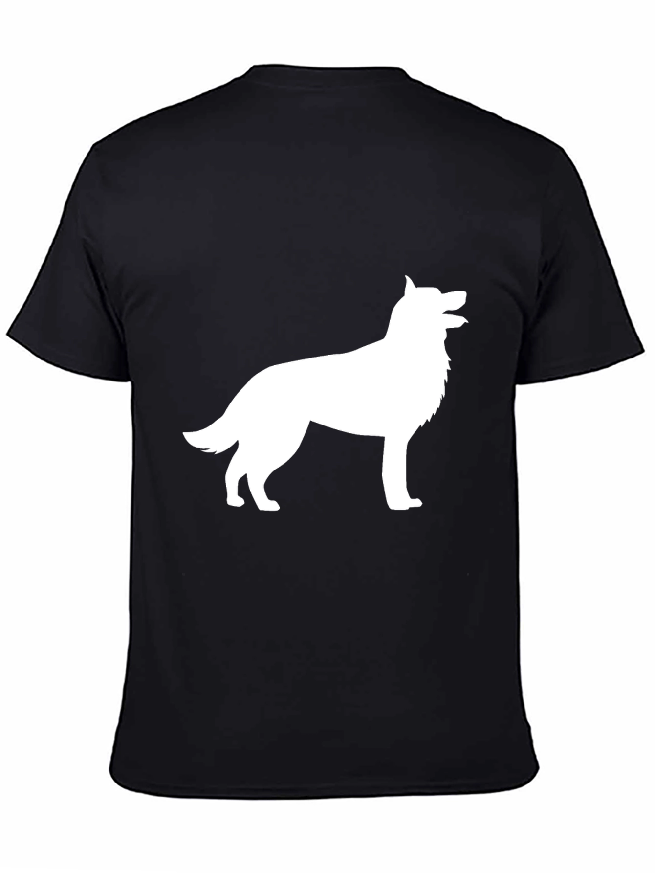 Dog Silhouette Black T-Shirt