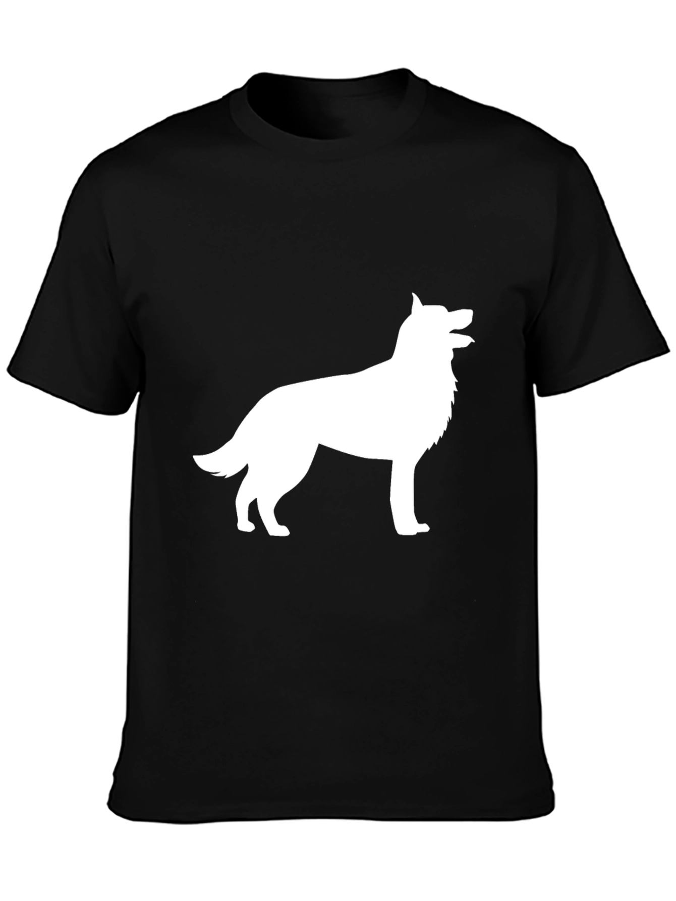Dog Silhouette Black T-Shirt